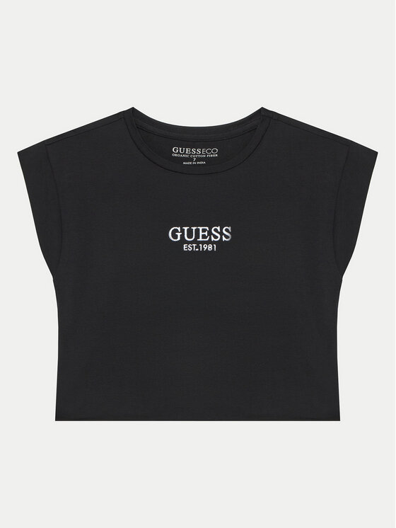 Guess Guess Футболка J4BI34 J1314 Чорний Boxy Fit