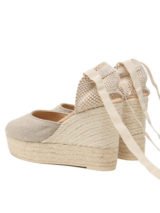 Manebi Еспадрильї Manebi Wedge Espadrilles O 7.1 WV Бежевий