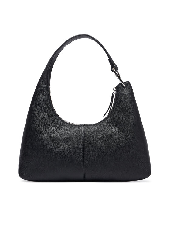 Calvin Klein Дамска чанта Calvin Klein Slouchy Leather Shoulder Bag LV04F3657G Черен