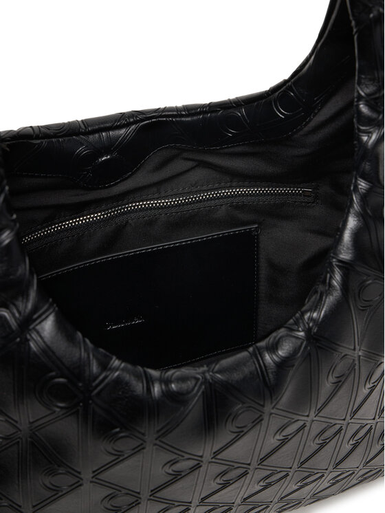 Calvin Klein Kabelka Calvin Klein Emblem Aop Puffer Lg Shoulder Ba LV04F3199G Čierna