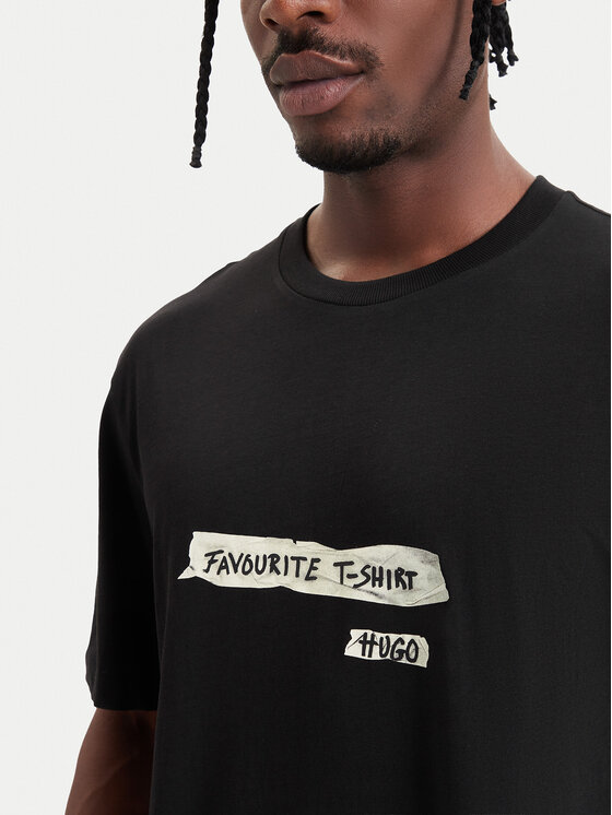 HUGO HUGO Camiseta Naxter 50570028 Negro Regular Fit
