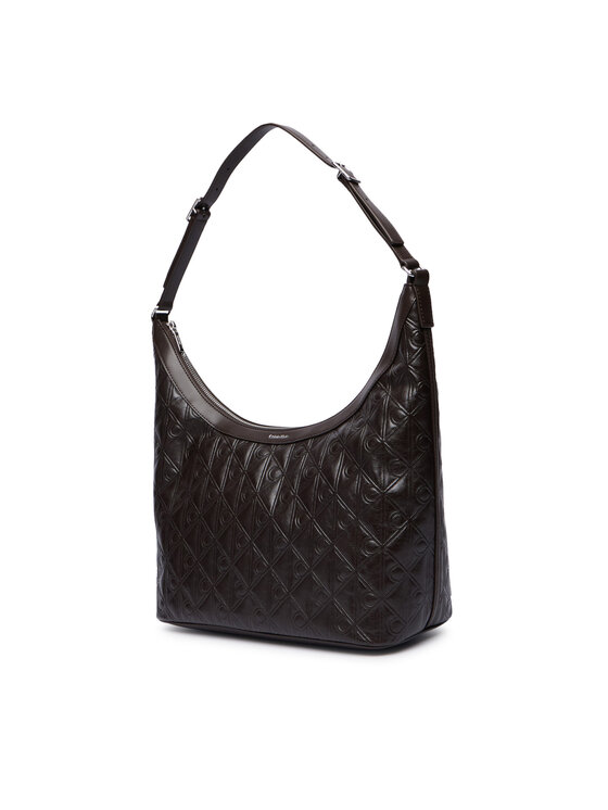 Calvin Klein Τσάντα Calvin Klein Emblem Aop Debossed Medium Shbag LV04F3875G Καφέ