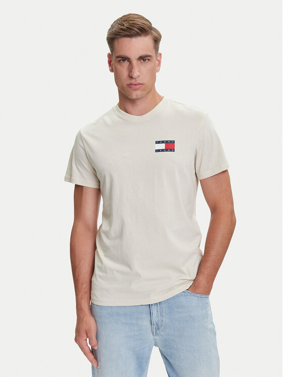 Tommy Jeans Tommy Jeans T-Shirt Essential DM0DM20740 Μπεζ Slim Fit