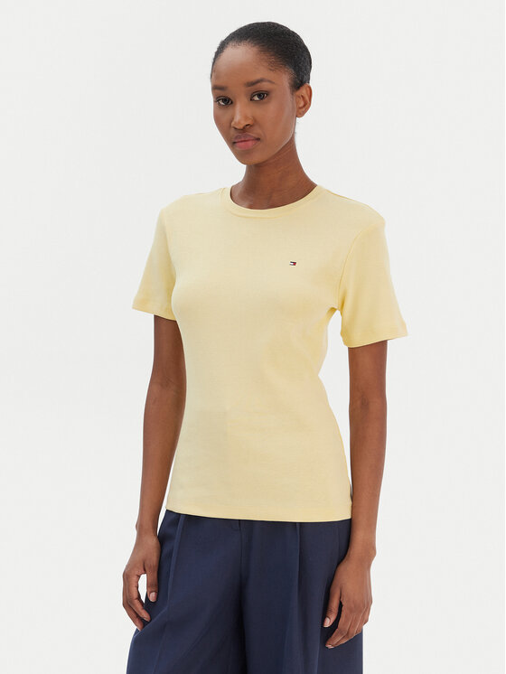 Tommy Hilfiger Tommy Hilfiger Camiseta New Cody WW0WW40587 Amarillo Slim Fit