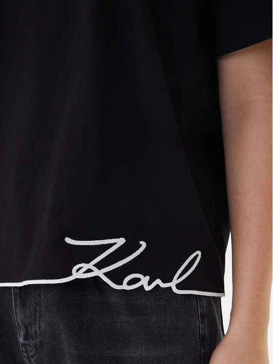 KARL LAGERFELD KARL LAGERFELD Camiseta B1W17031 Negro Relaxed Fit