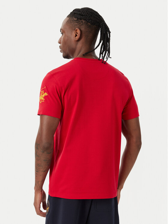 Beverly Hills Polo Club Beverly Hills Polo Club Camiseta P-SS26M-TS1519 Rojo Regular Fit