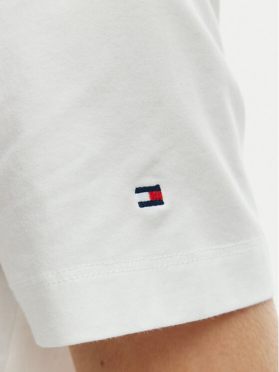 Tommy Hilfiger Tommy Hilfiger Camiseta WW0WW48699 Écru Regular Fit