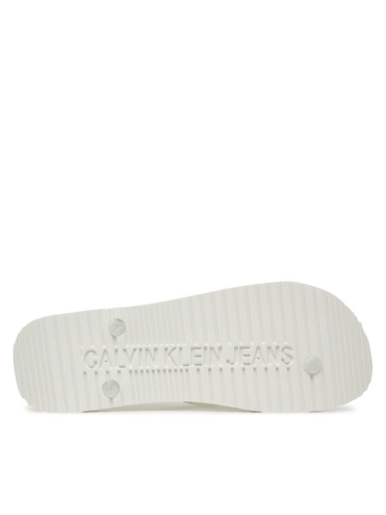 Calvin Klein Jeans Flip flop Calvin Klein Jeans Beach Sandal Transparent Tpu YM0YM01267 Alb