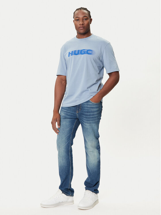 HUGO HUGO Camiseta Nalax 50543493 Celeste Regular Fit
