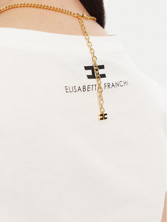 Elisabetta Franchi Elisabetta Franchi Футболка MA-006-51E2 Білий Regular Fit