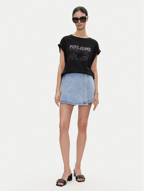 Pepe Jeans Pepe Jeans Футболка Lira PL505996 Чорний Regular Fit