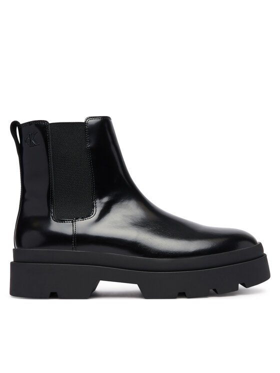 Calvin Klein Боти тип челси Calvin Klein Lugged Chelsea Boot Matt Lth HM0HM02445 Черен