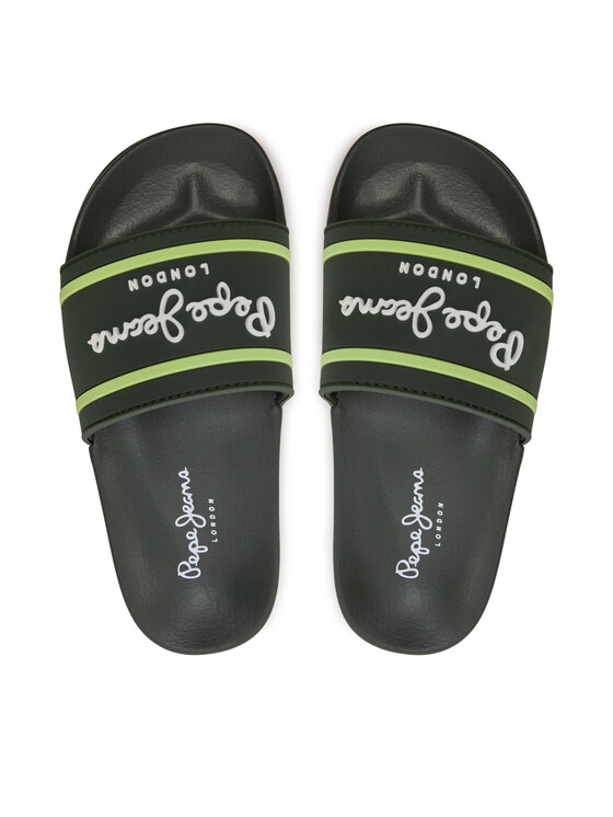 Pepe Jeans Šlepetės Pepe Jeans Slider Logo B PBS70054 Chaki