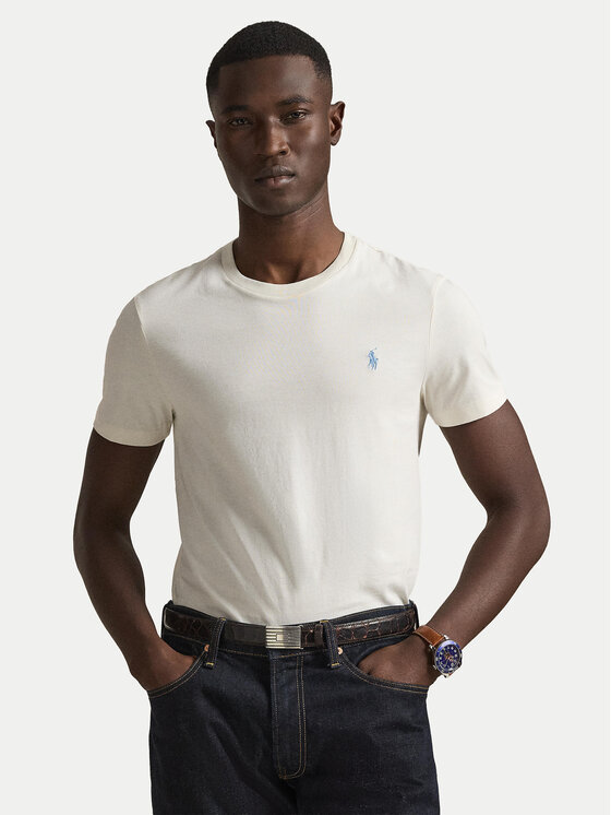 Polo Ralph Lauren Polo Ralph Lauren Camiseta 710671438524 Écru Slim Fit
