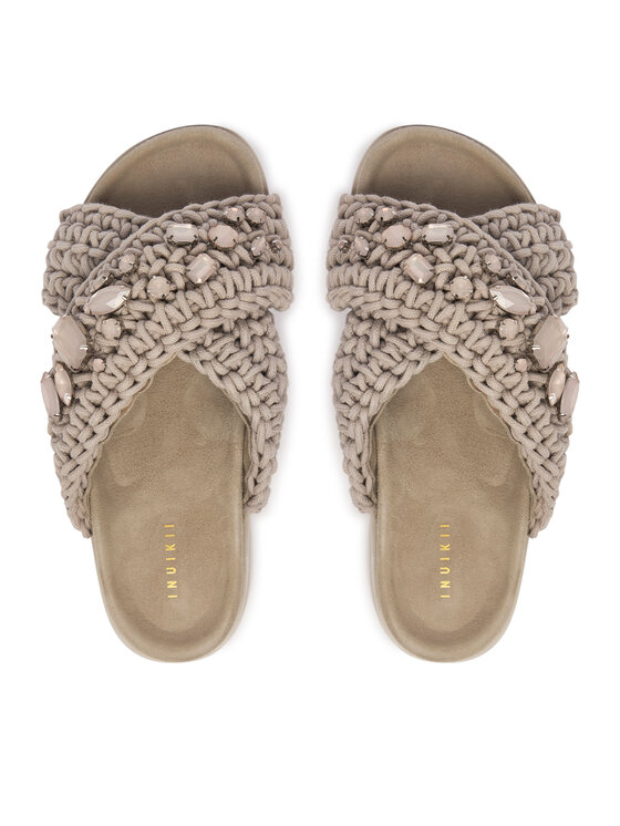 Inuikii Klapki Inuikii Woven Stones Platform 1004.005.0043 Szary jasny