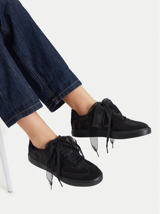 Calvin Klein Sneakersy Calvin Klein Low Pro Cupsole Wt Satin Mix HW0HW03288 Czarny