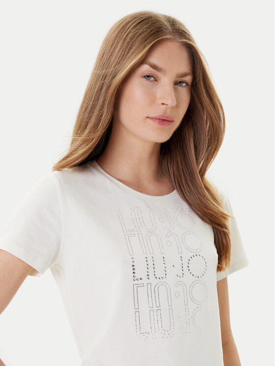 Liu Jo Sport Liu Jo Sport Camiseta TF5166 JS003 Écru Regular Fit