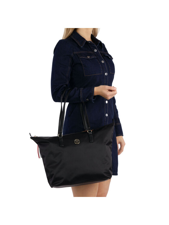 Tommy Hilfiger Kabelka Tommy Hilfiger Poppy Tote AW0AW04302 Černá