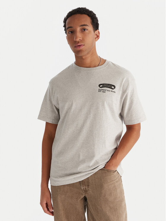 Element Element Camiseta Iron Works SS ELYZT00565 Gris Relaxed Fit