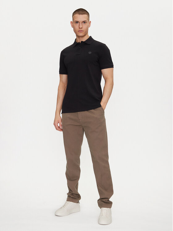 Timberland Timberland Поло TB0A6VDP Чорний Regular Fit