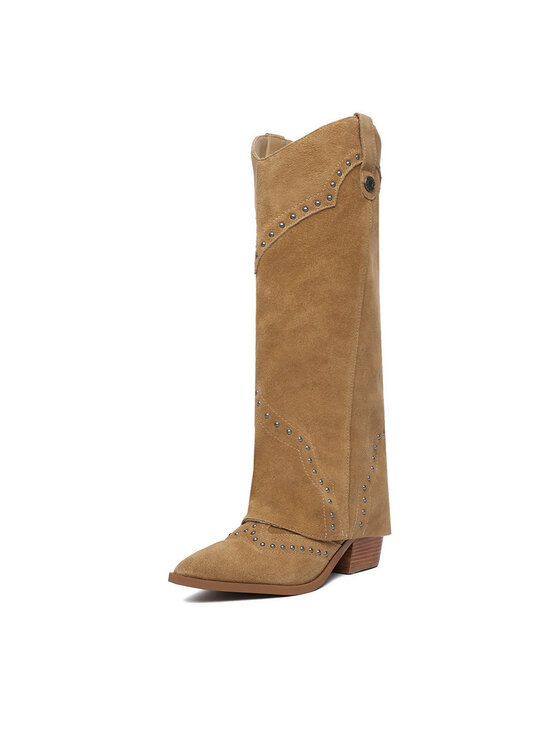 Guess Jeans Cizme Guess Jeans EO-TS6356-01 Bej închis