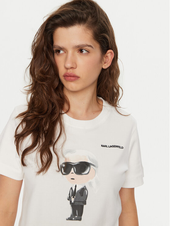 KARL LAGERFELD KARL LAGERFELD T-shirt A1W17130 Bianco Regular Fit