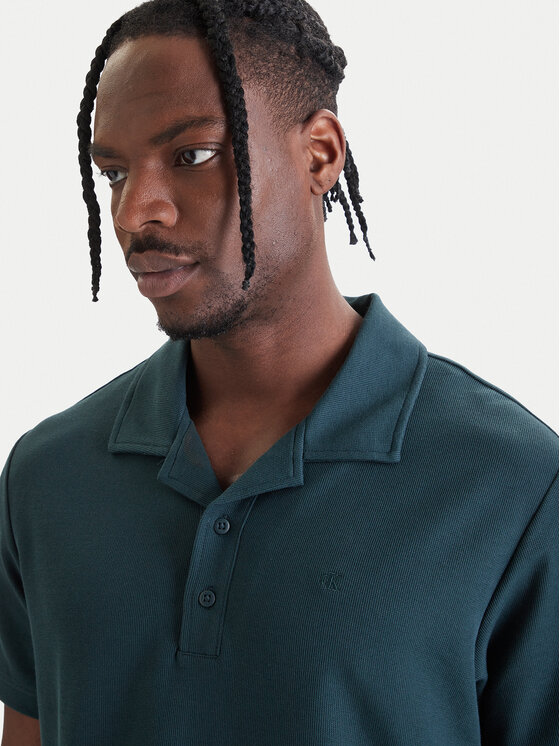 Calvin Klein Jeans Calvin Klein Jeans Polo Easy Micro Waffle LV04RF205G Verde Regular Fit