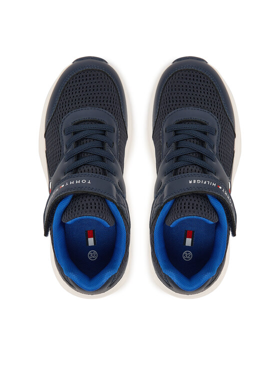 Tommy Hilfiger Sneakersy Tommy Hilfiger Low Cut Lace-Up T3X9-34378-1697 S Tmavomodrá
