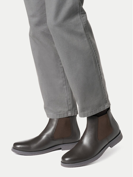 Geox Členková obuv s elastickým prvkom Geox Uomo Claudio U2658A 00043 C6009 Hnedá