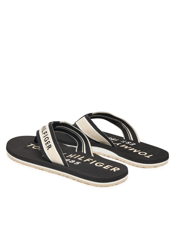Tommy Hilfiger Čības uz pirksta Tommy Hilfiger Sporty FM0FM05805 Melns