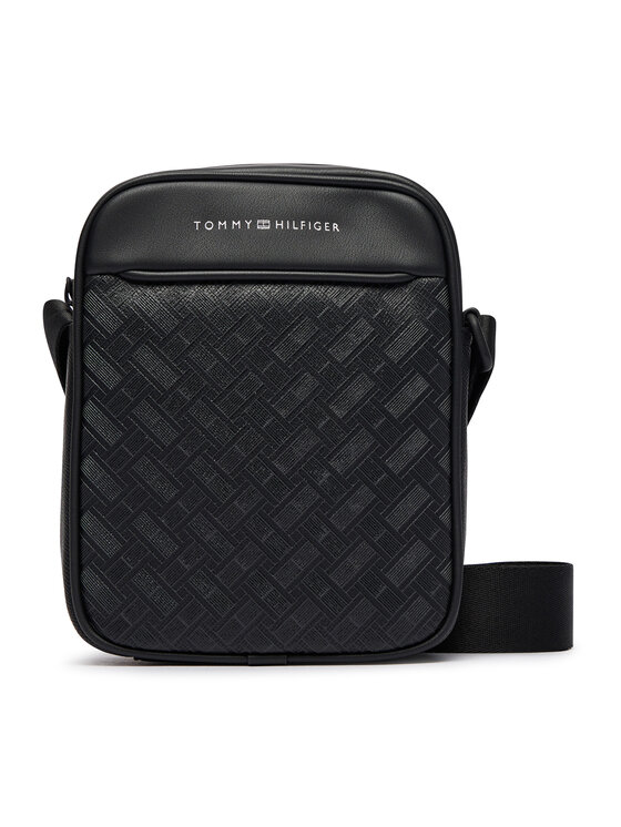 Tommy Hilfiger Saszetka Tommy Hilfiger Th Modern Monogram Mini Reporter AM0AM14844 Czarny