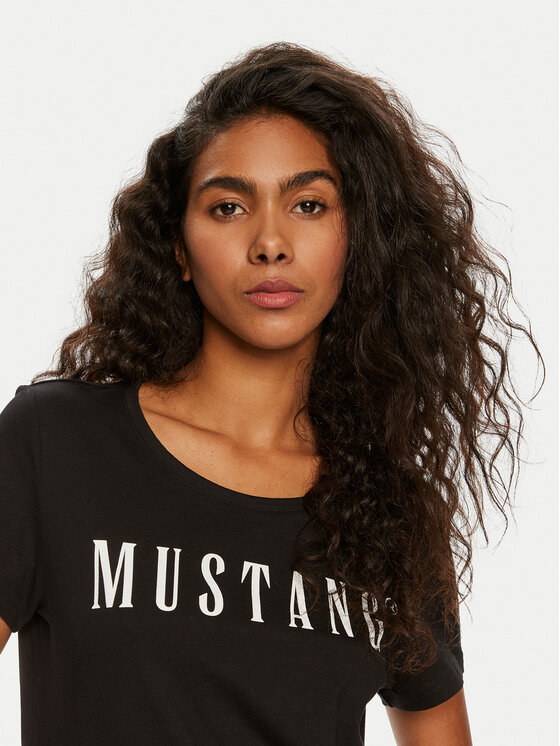 Mustang Mustang Футболка Alma 1013933 Чорний Regular Fit