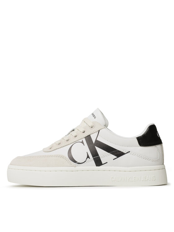 Calvin Klein Jeans Sportcipők Calvin Klein Jeans Classic Cupsole Laceup Mix Lth YW0YW01057 Fehér