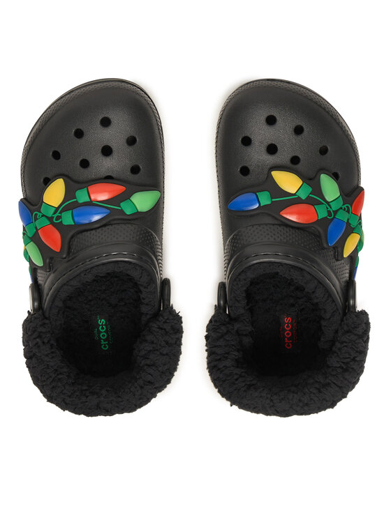Crocs Šlepetės Crocs Clsc Lined Holiday Lights 212026 Juoda