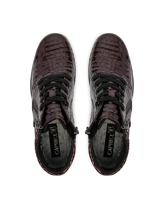 Caprice Botines planos Caprice 9-25152-41 Guinda/burdeos