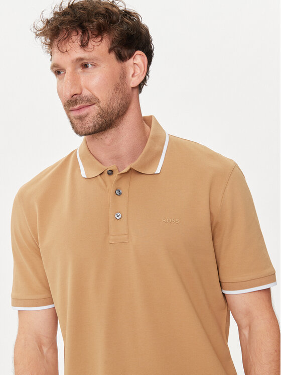 BOSS Boss Поло Parlay 190 50494697 Бежевий Regular Fit