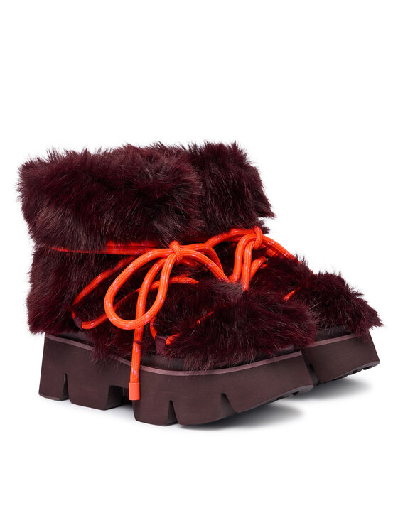 United Nude Снігоходи United Nude Stomper Fur Boot 11048993120 Бордовий