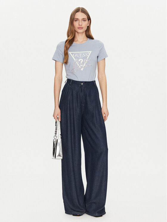 Guess Guess Футболка W5GI05 I3Z14 Блакитний Regular Fit