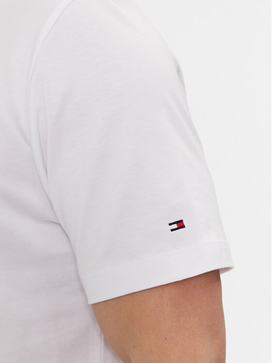 Tommy Hilfiger Tommy Hilfiger Póló Label Hd Print Tee MW0MW34391 Fehér Regular Fit