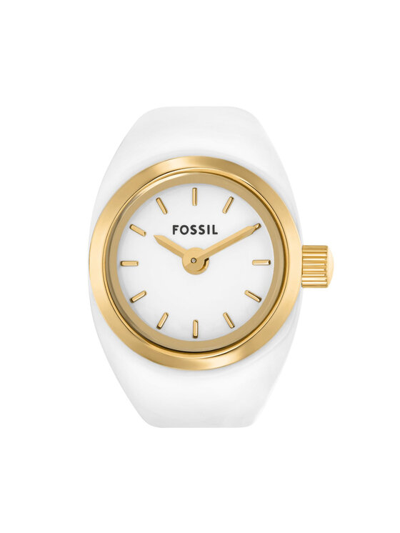 Fossil Pulkstenis Fossil Watch Ring ES5412 Balts