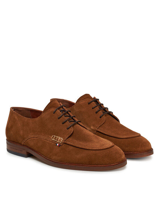 Tommy Hilfiger Scarpe basse Tommy Hilfiger Hilfiger Thunit Suede M Toe Shoe FM0FM05468 Marrone