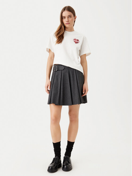 HUGO HUGO Футболка Vintage 50534545 Білий Boxy Fit