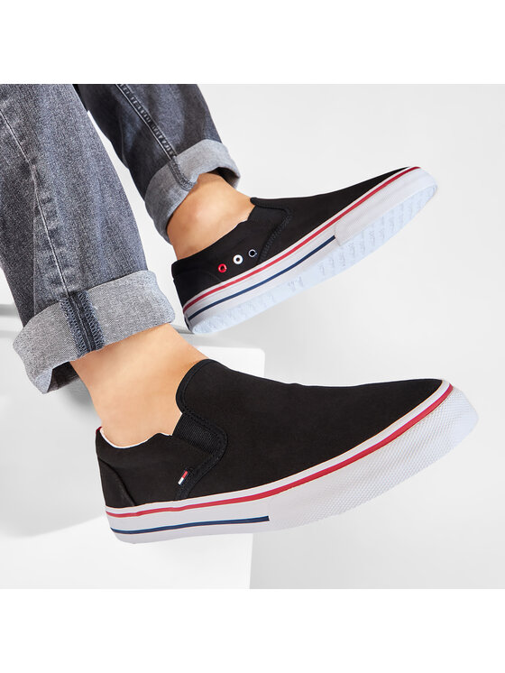 Tommy Jeans Scarpe sportive Tommy Jeans Textile Slip On EM0EM00002 Nero
