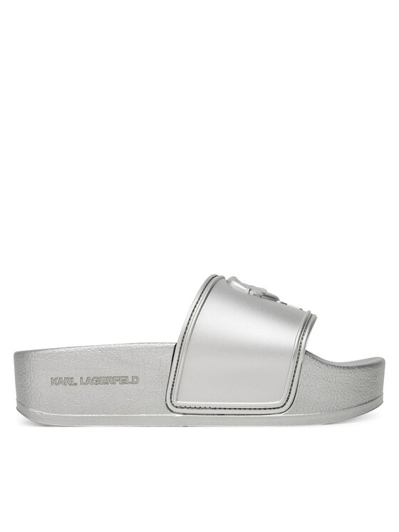 KARL LAGERFELD Шльопанці KARL LAGERFELD Kondo Maxi KL80819M Срібний