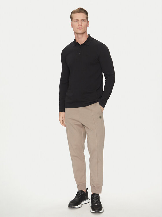 BOSS BOSS Polo Plisy 50536609 Nero Regular Fit