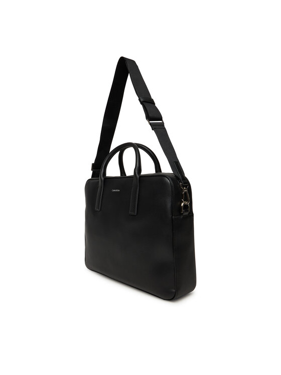 Calvin Klein Чанта за лаптоп Calvin Klein Raised Commuter LV04D3157G Черен