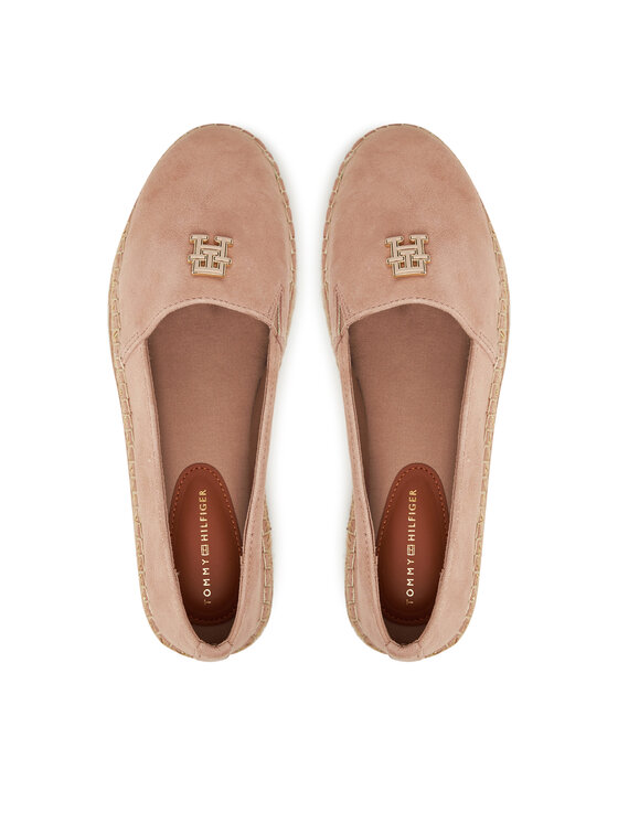 Tommy Hilfiger Espadrilky Tommy Hilfiger Suede Platform Espadrille FW0FW08586 Béžová