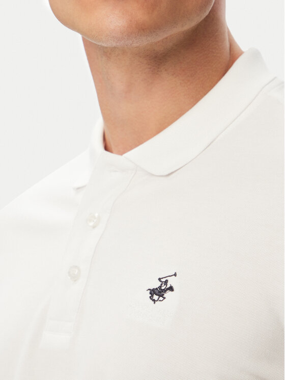 Beverly Hills Polo Club Beverly Hills Polo Club Поло P-SS26M-P42560 Білий Regular Fit