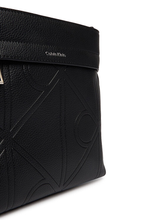 Calvin Klein Somiņa Calvin Klein Emblem Emboss Slim Flatpack LV04D3370G Melns