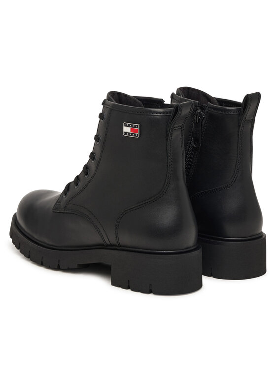 Tommy Jeans Bakancs Tommy Jeans Tjw Cleated Lace Up Boots EN0EN03104 Fekete